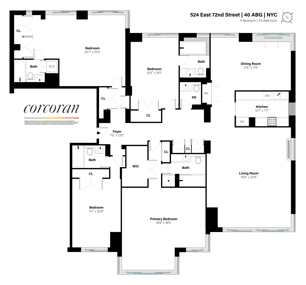 Floorplan for 524 East 72nd Street, 40ABG