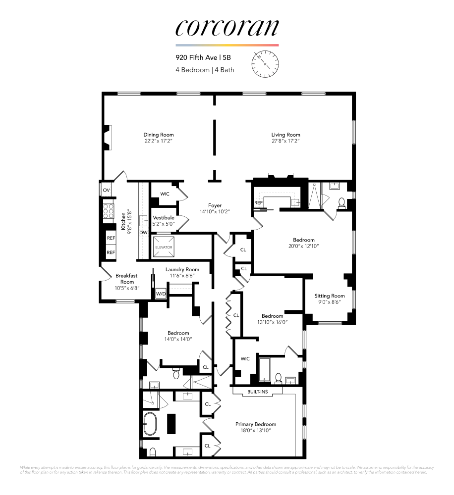 Floorplan for 920 5th Avenue, 5B