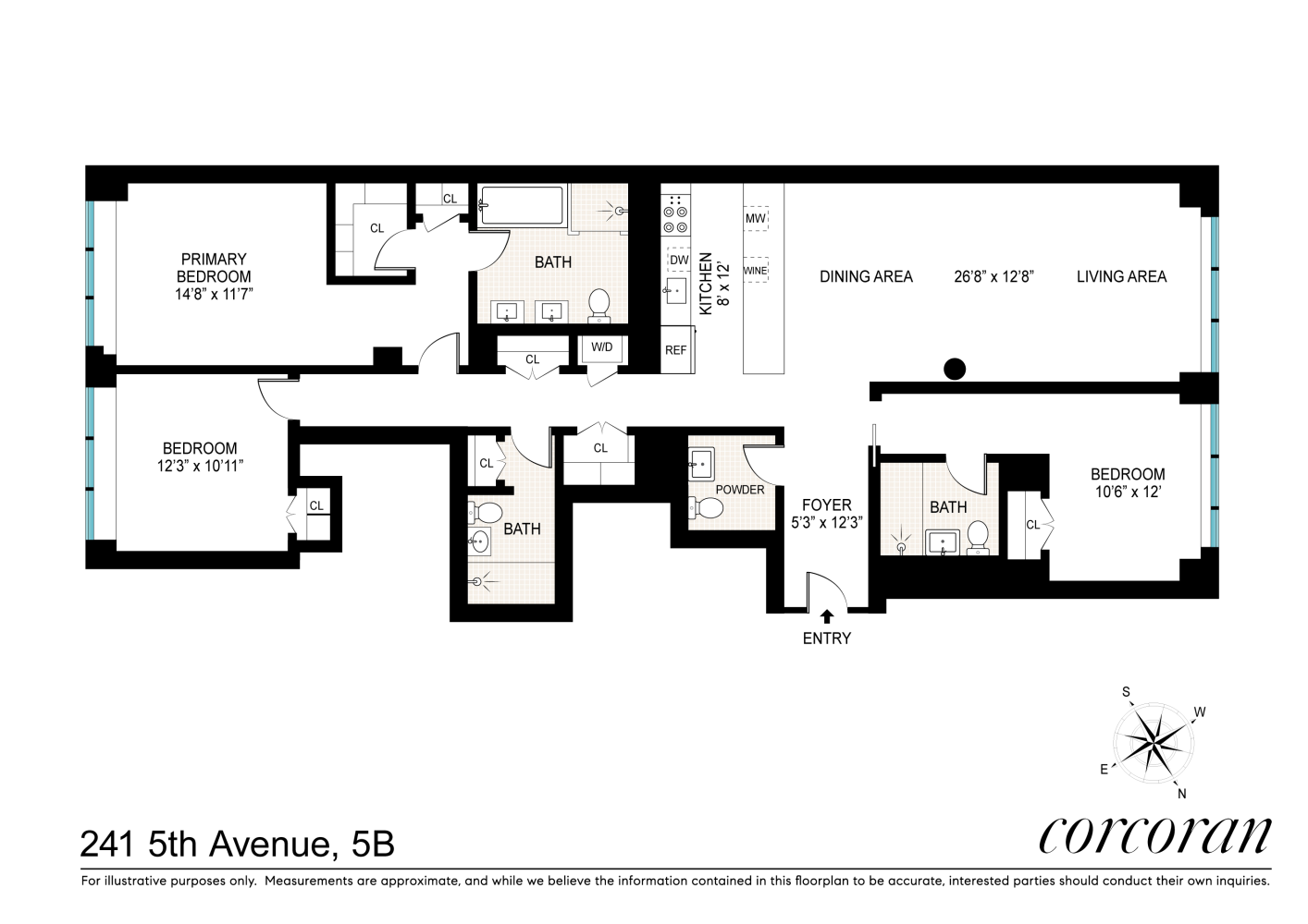 Floorplan for 241 5th Avenue, 5B