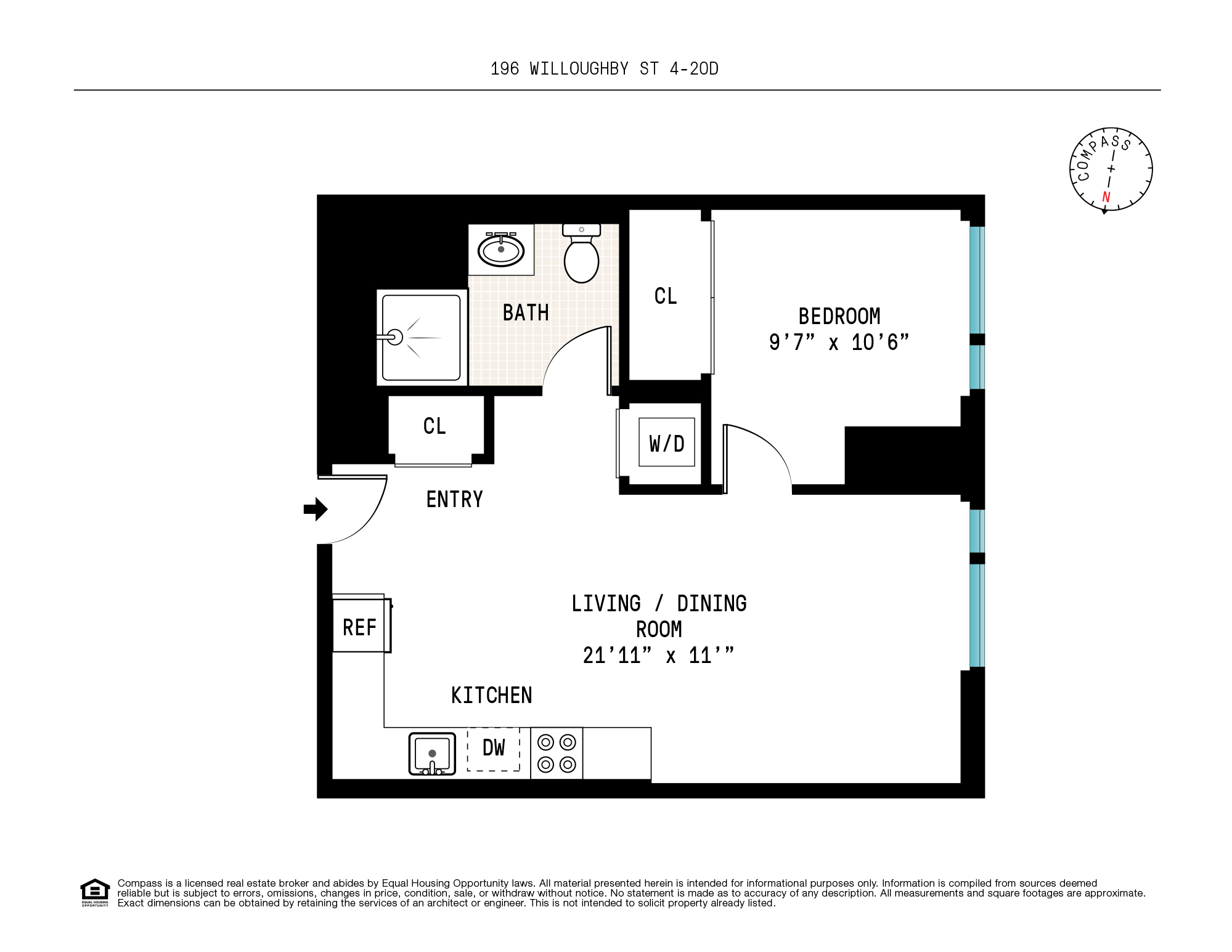 Floorplan for 196 Willoughby Street, 27D