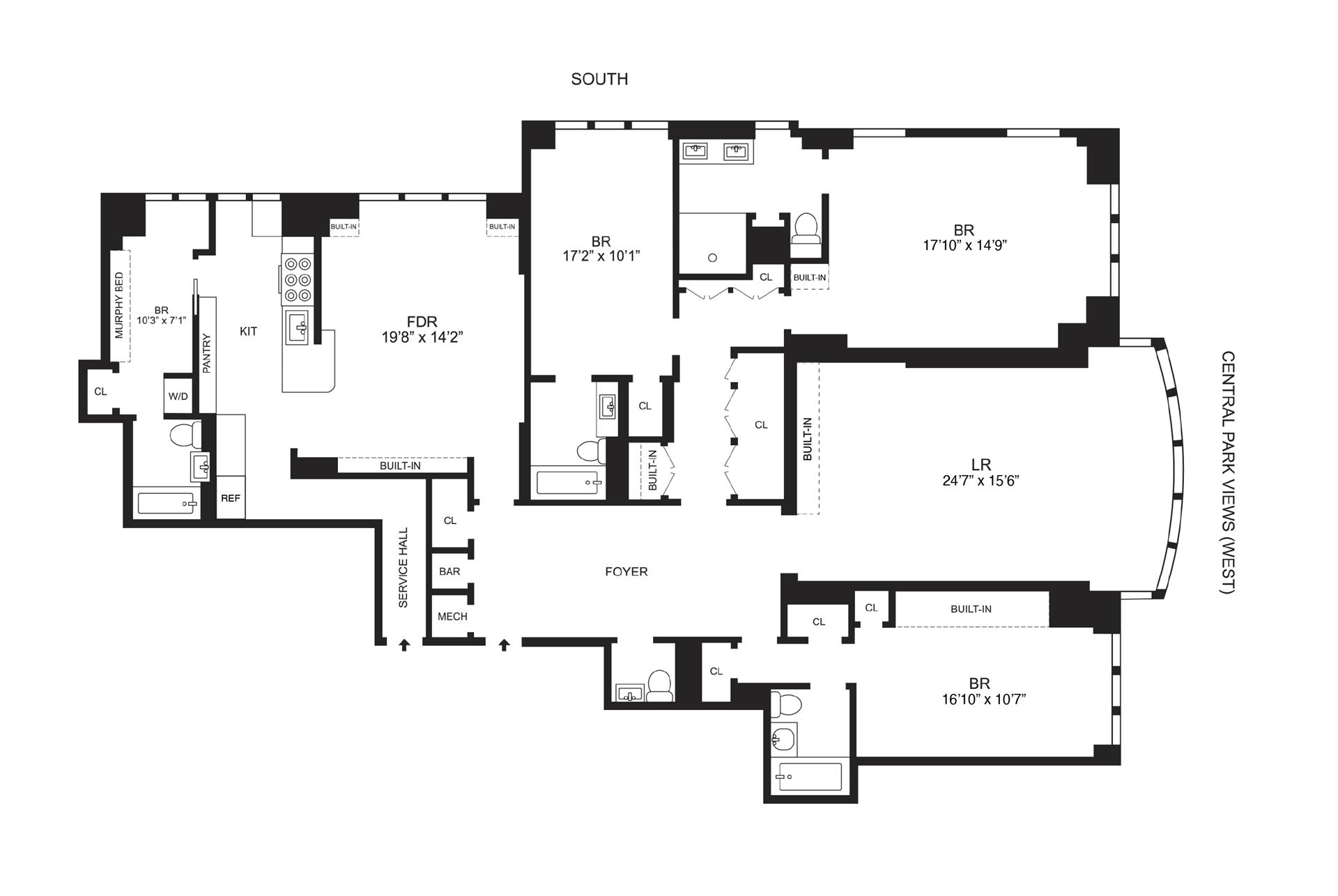 Floorplan for 900 5th Avenue, 4A