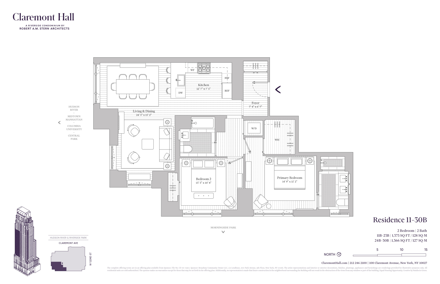 Floorplan for 100 Claremont Avenue, 14B