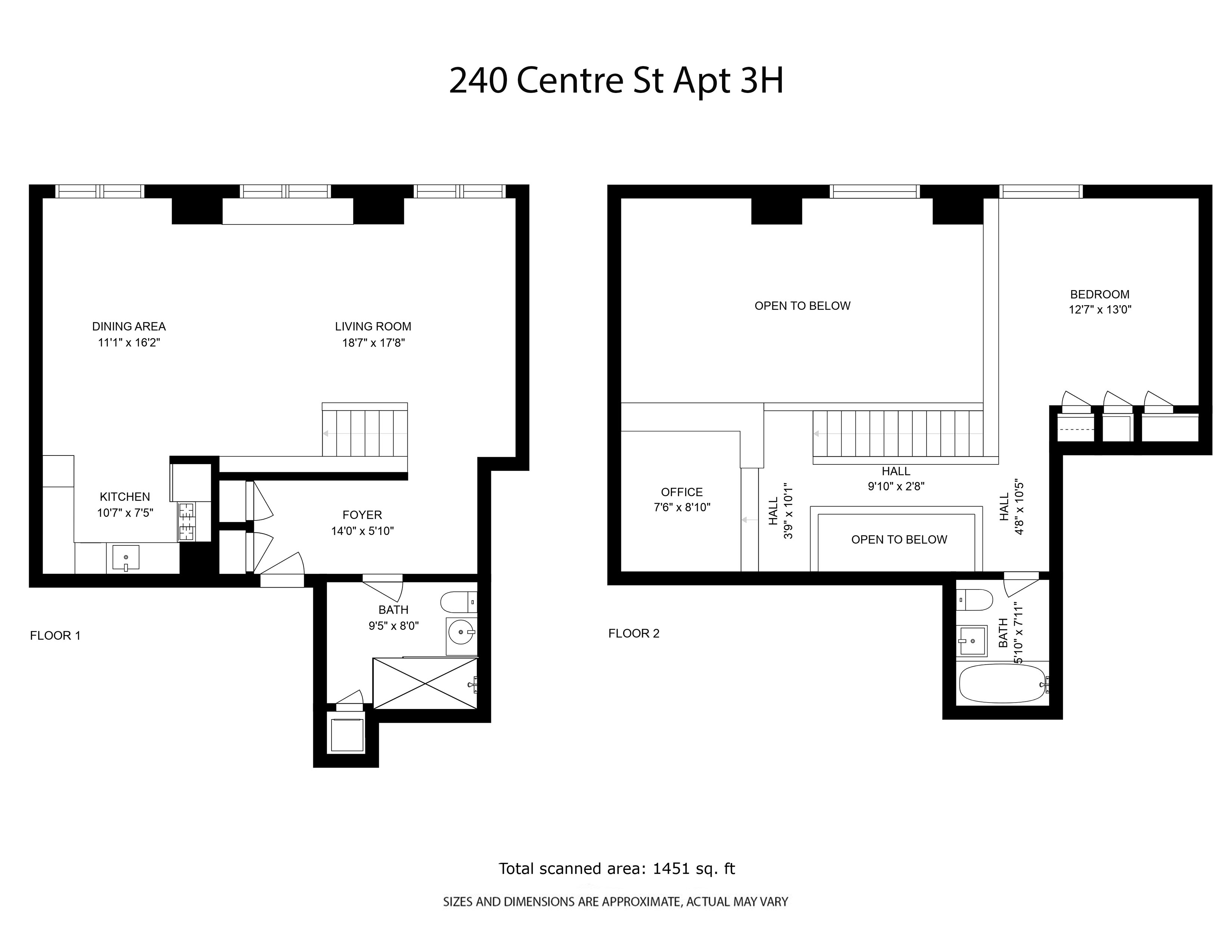 Floorplan for 240 Centre Street, 3H
