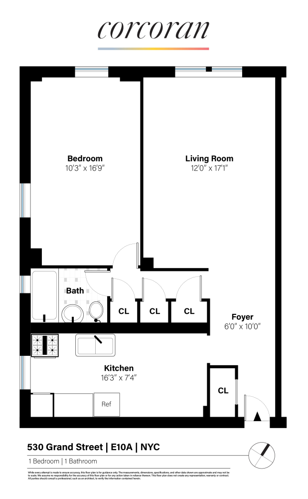 Floorplan for 530 Grand Street, E10A