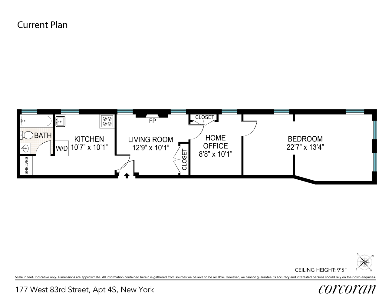 Floorplan for 177 West 83rd Street, 4S