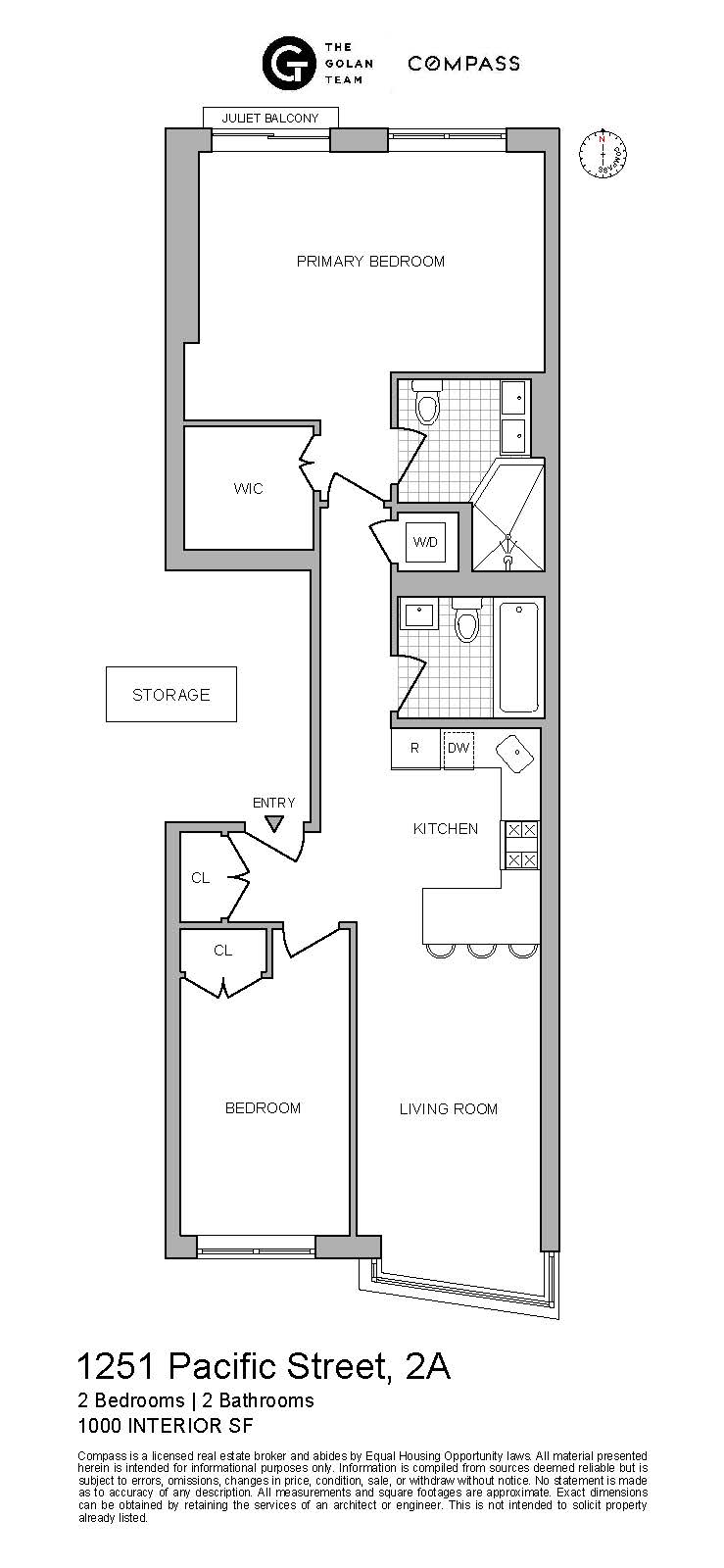Floorplan for 1251 Pacific Street, 2A