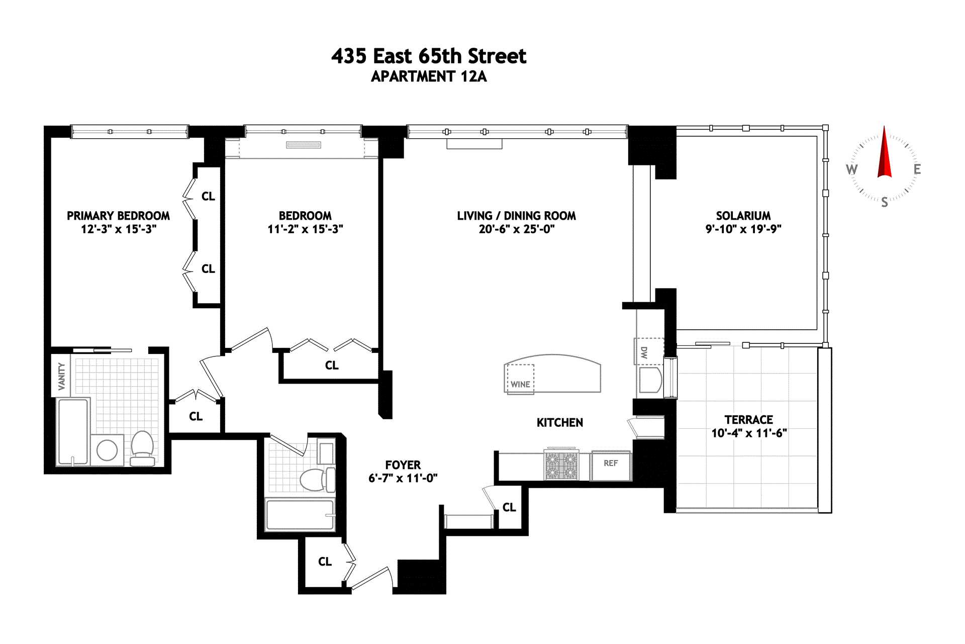 Floorplan for 435 East 65th Street, 12A