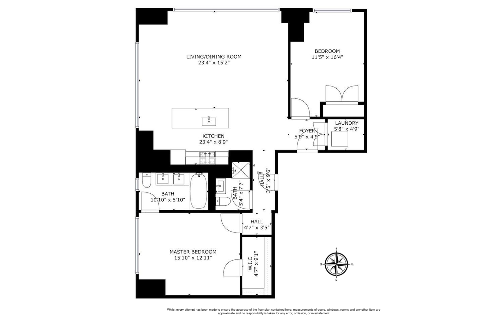 Floorplan for 350 West 42nd Street, 36G