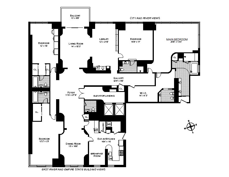 Floorplan for 425 East 58th Street, 36AB