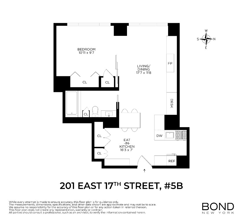 Floorplan for 201 East 17th Street, 5D