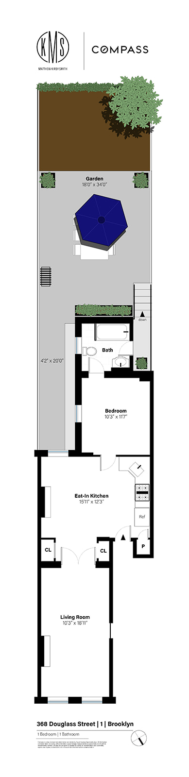 Floorplan for 368 Douglass Street, 1