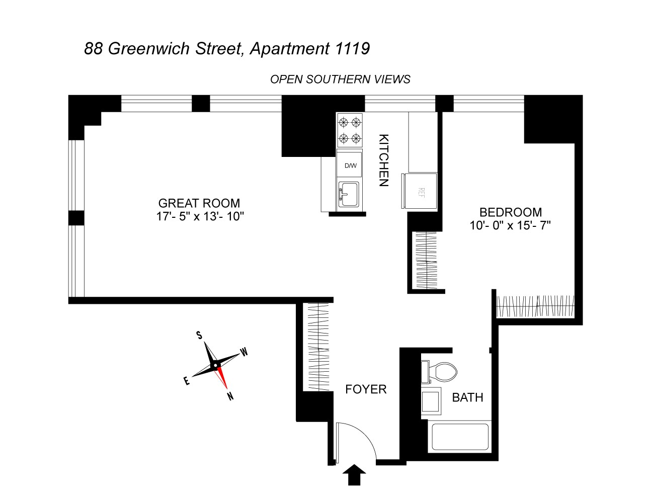 Floorplan for 88 Greenwich Street, 1119
