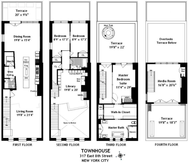 Floorplan for 317 East 8th Street, TH