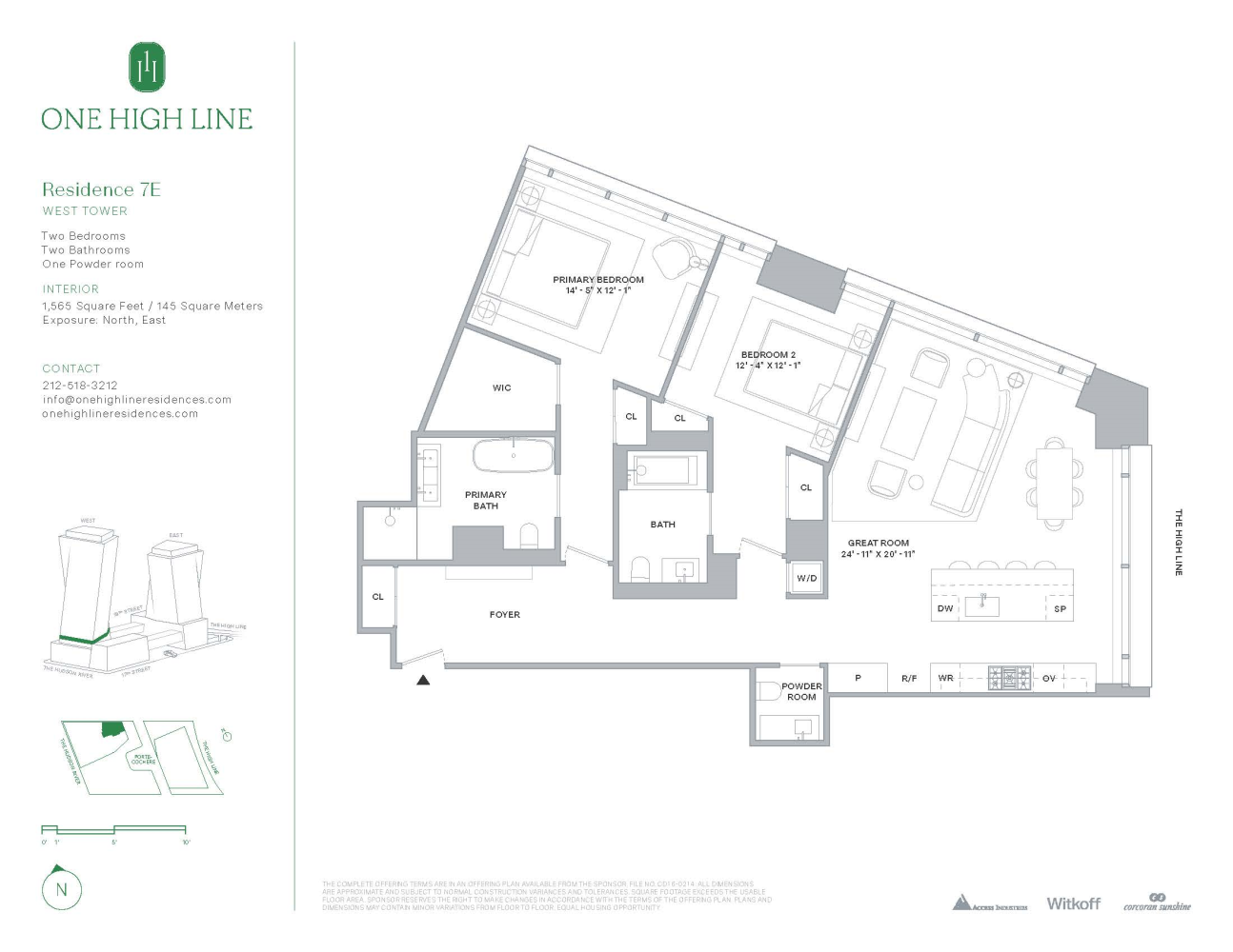 Floorplan for 500 West 18th Street West 7E