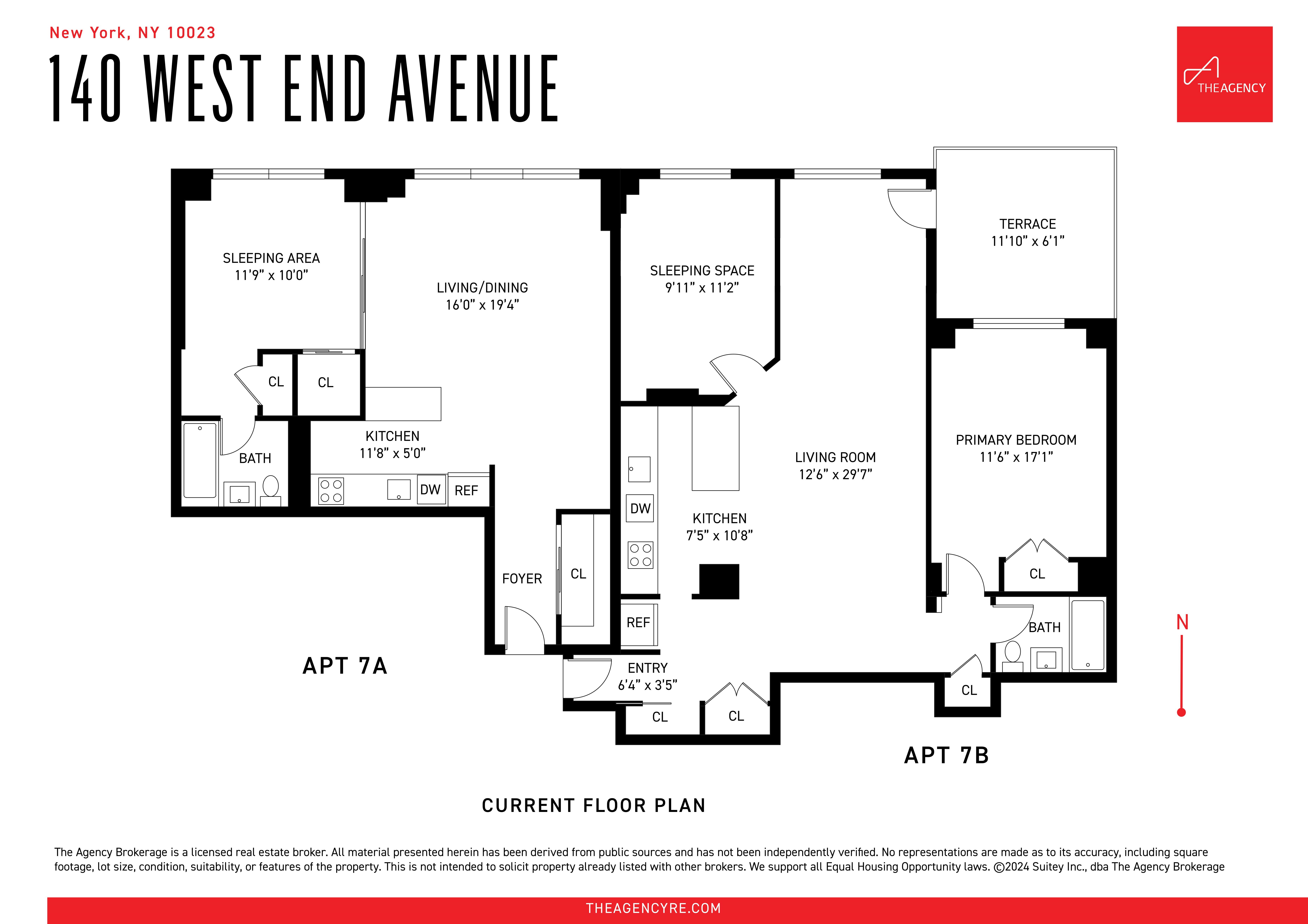 Floorplan for 140 West End Avenue, 7A/7B