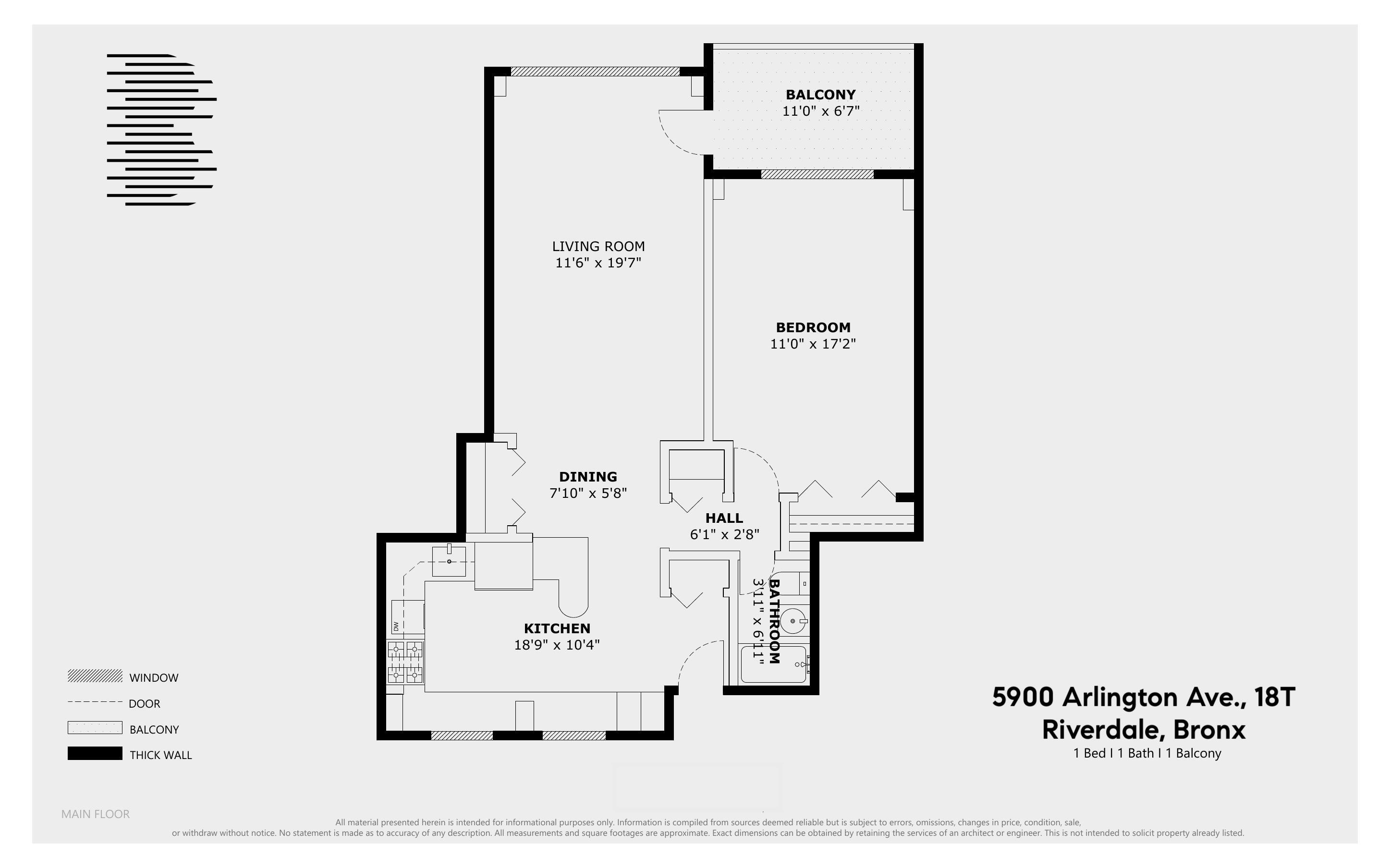 Floorplan for 5900 Arlington Avenue, 18-T
