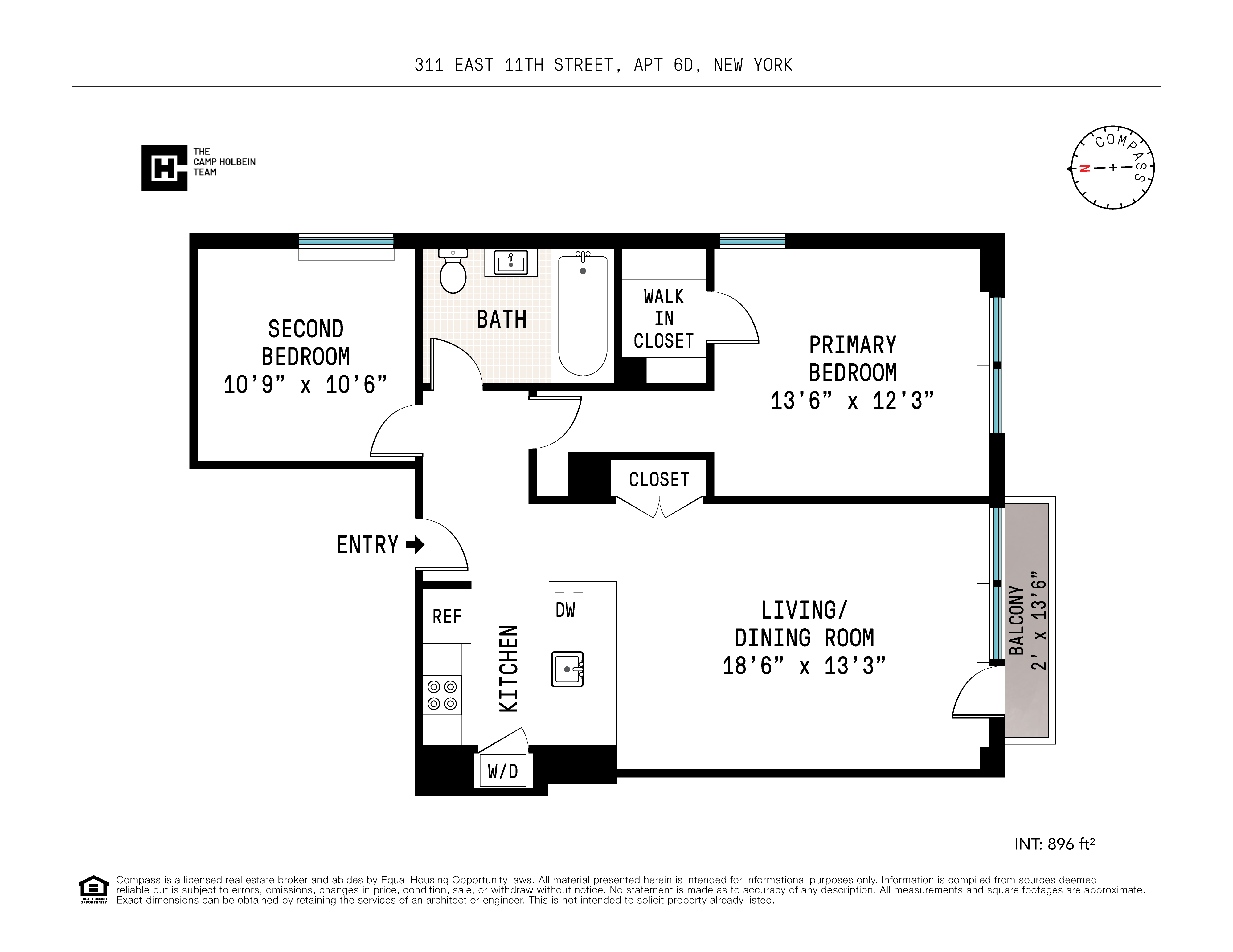 Floorplan for 311 East 11th Street, 6D