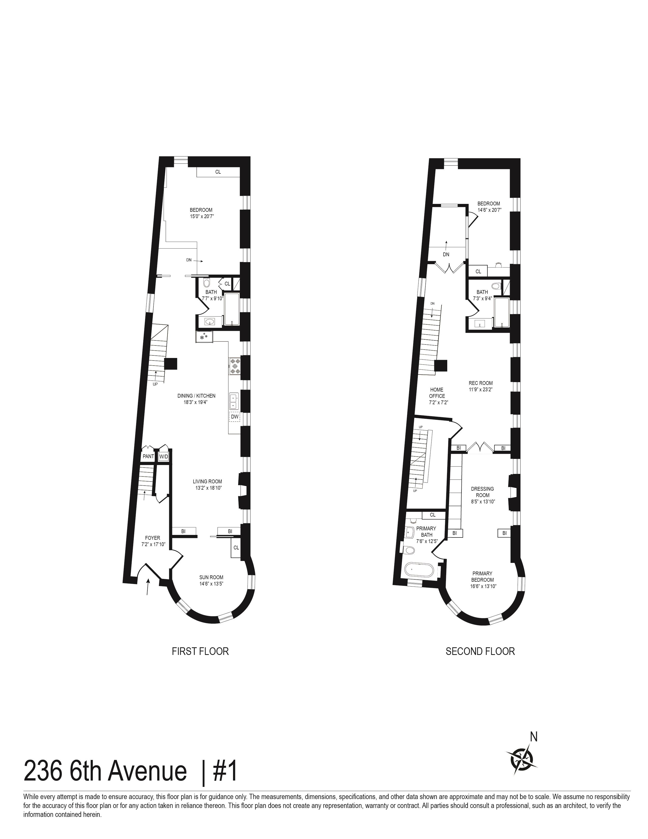 Floorplan for 236 6th Avenue, 1
