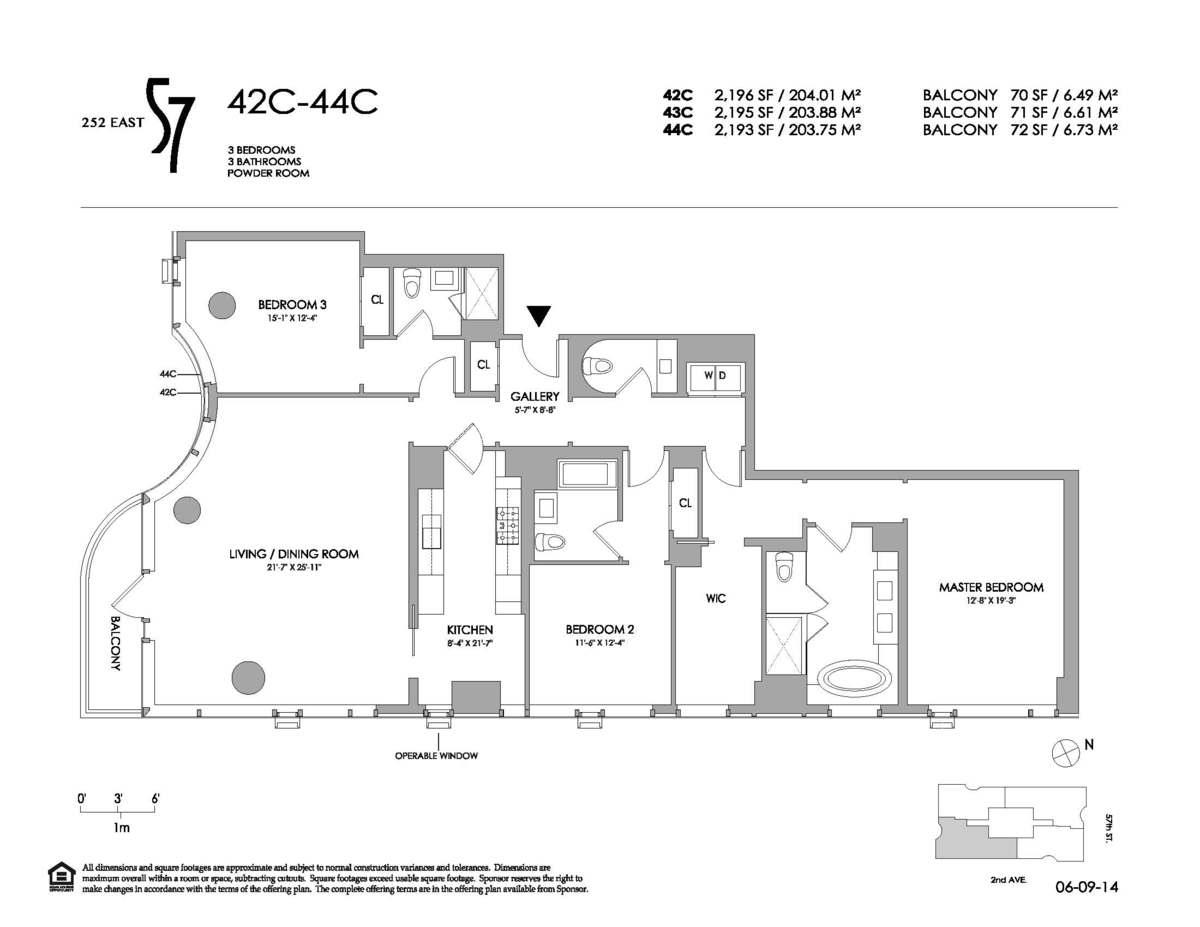 Floorplan for 252 East 57th Street, 42C
