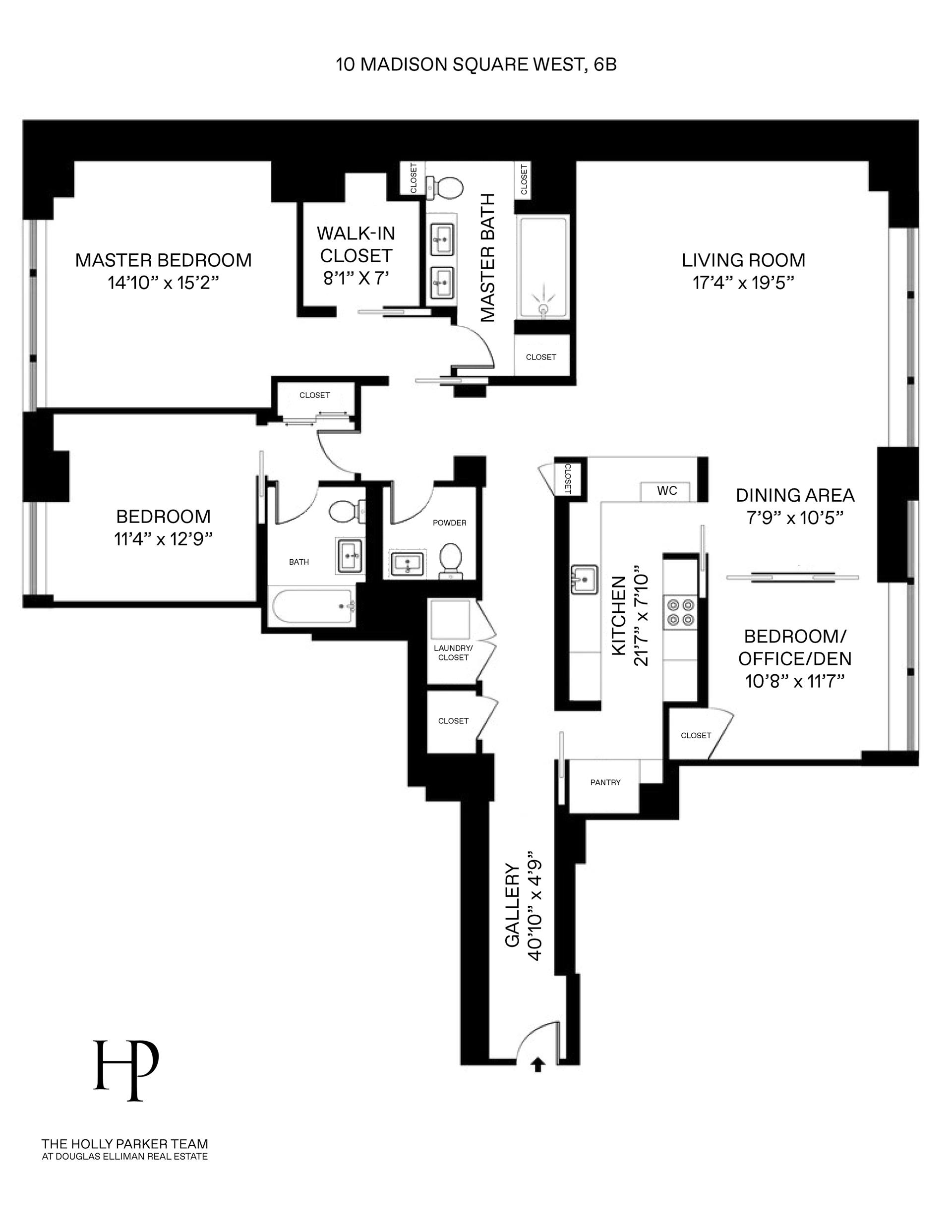 Floorplan for 10 Madison Square, 6B
