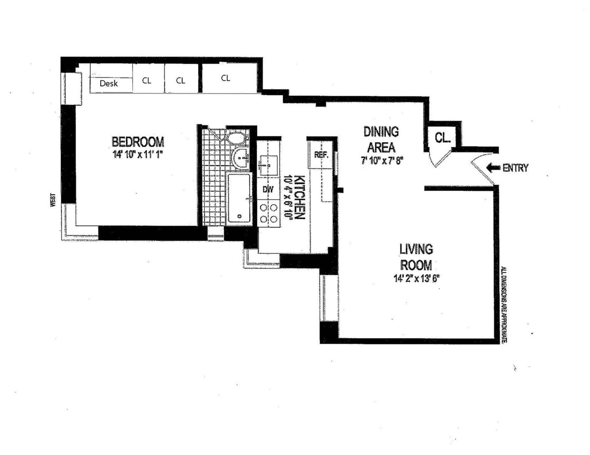 Floorplan for 90 Park Terrace, 2E
