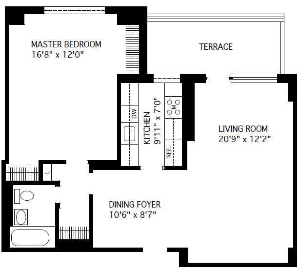Floorplan for 5800 Arlington Avenue, 20D