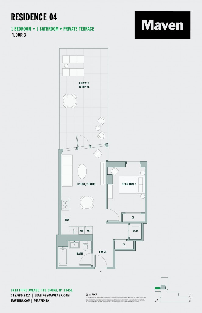 Floorplan for 2413 3rd Avenue, 304