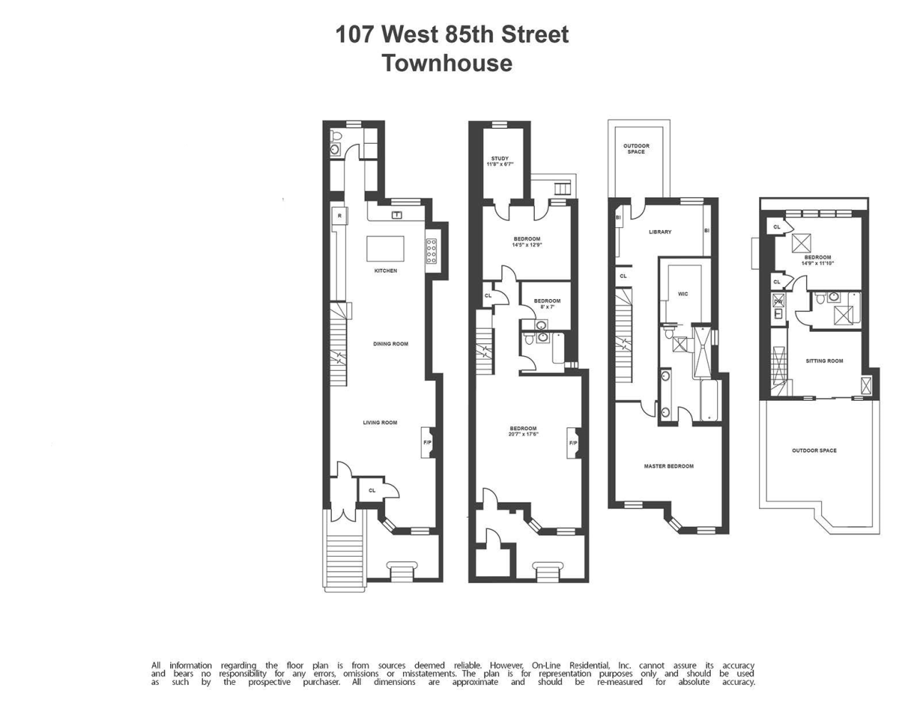 Floorplan for 107 West 85th Street
