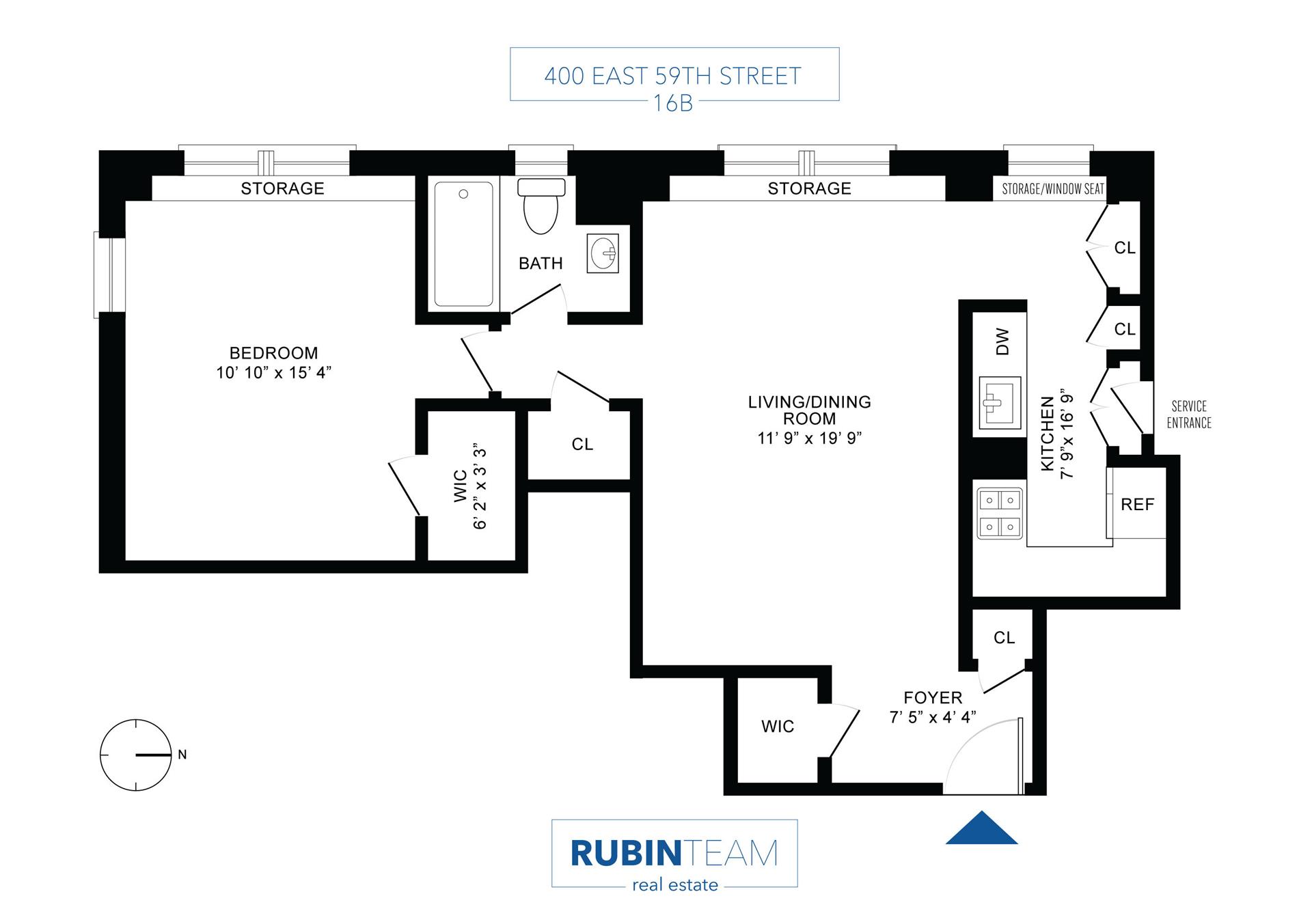 Floorplan for 400 East 59th Street, 16B