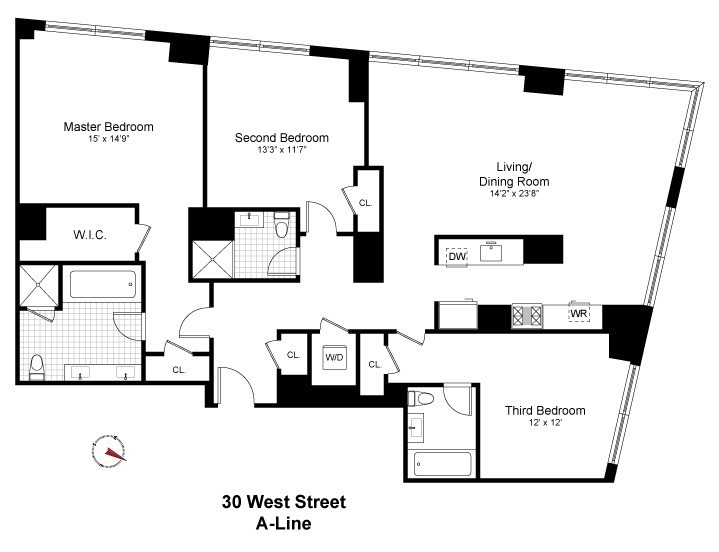 Floorplan for 30 West Street, 10A