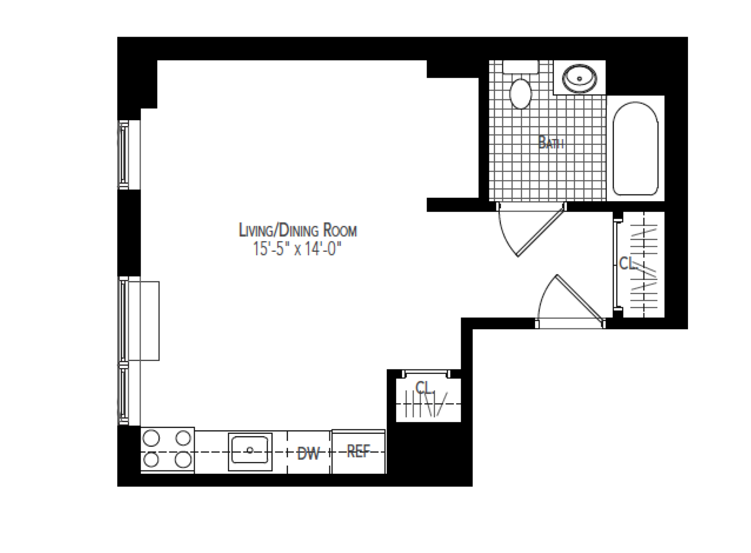 Floorplan for 185 Ave B, 4D