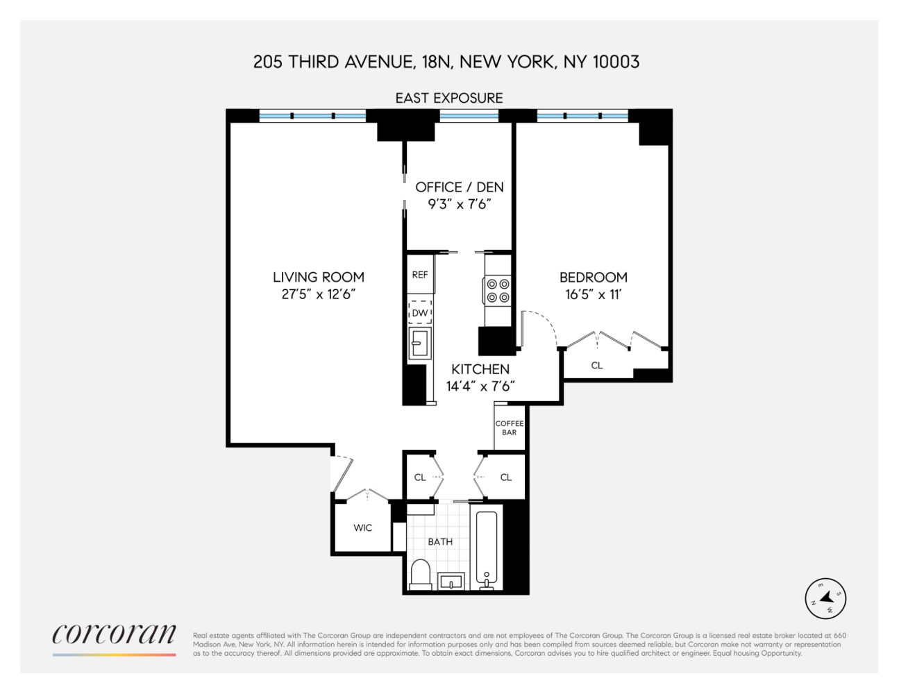 Floorplan for 205 3rd Avenue, 18N