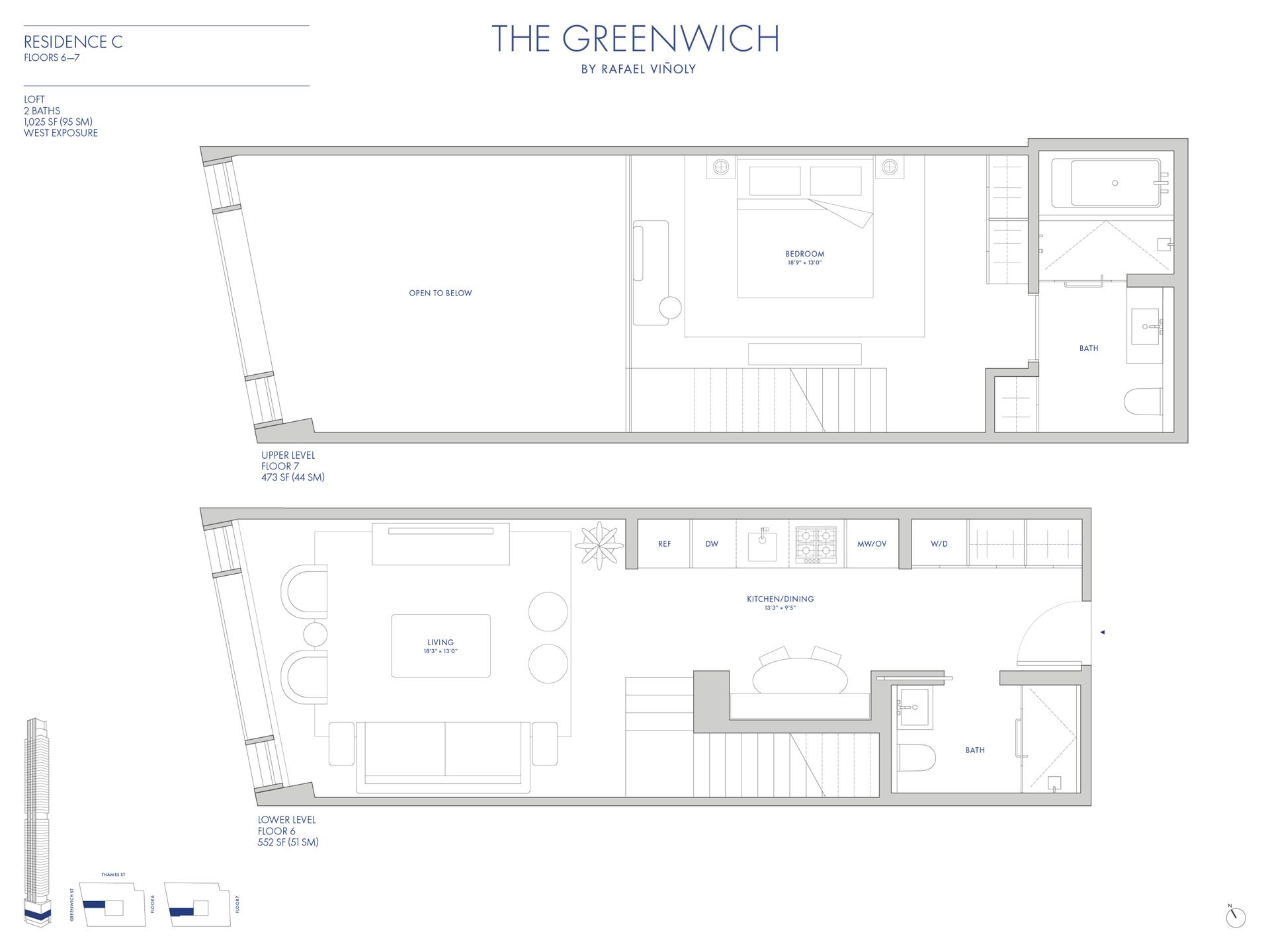 Floorplan for 125 Greenwich Street, 6C
