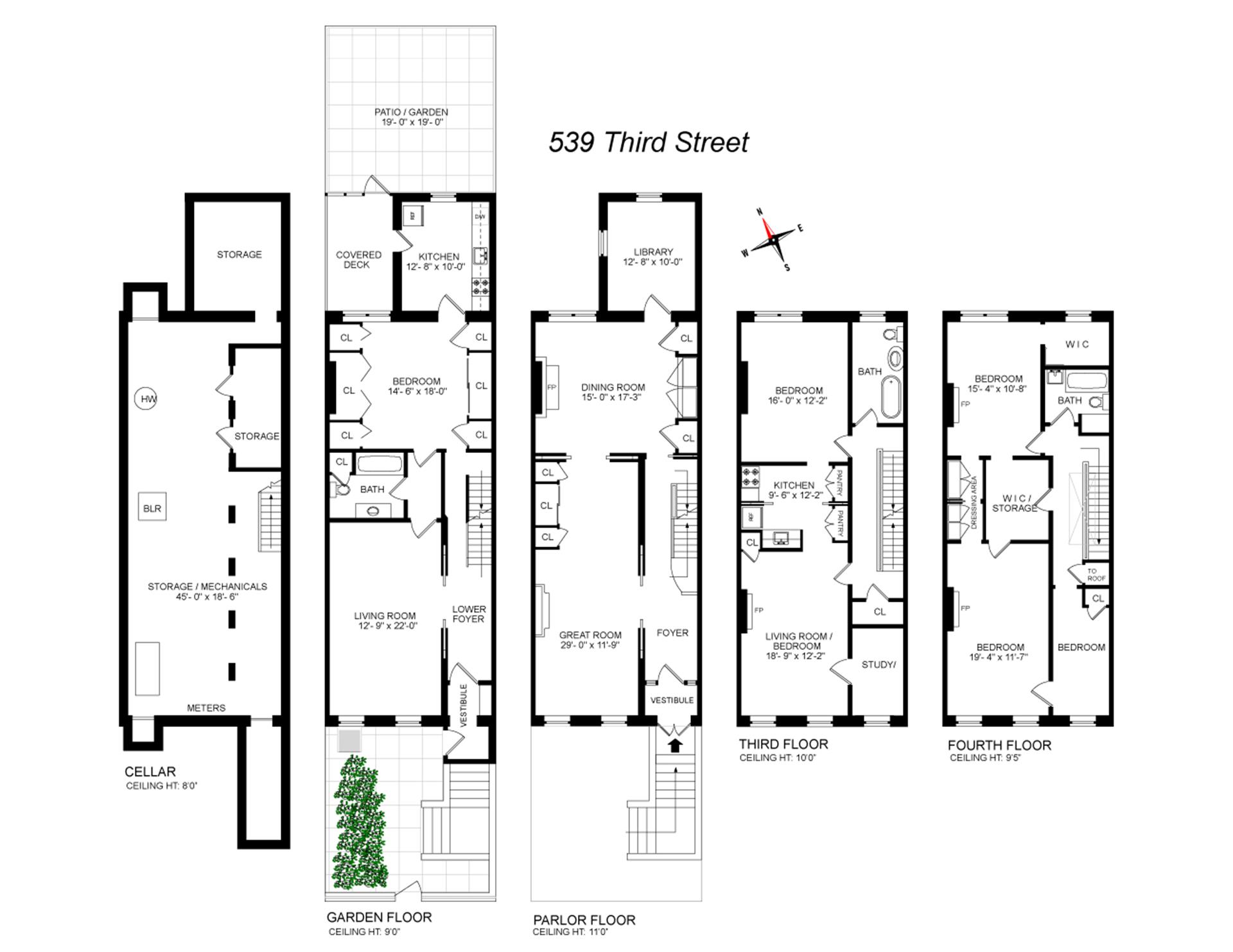 Floorplan for 539 3rd Street