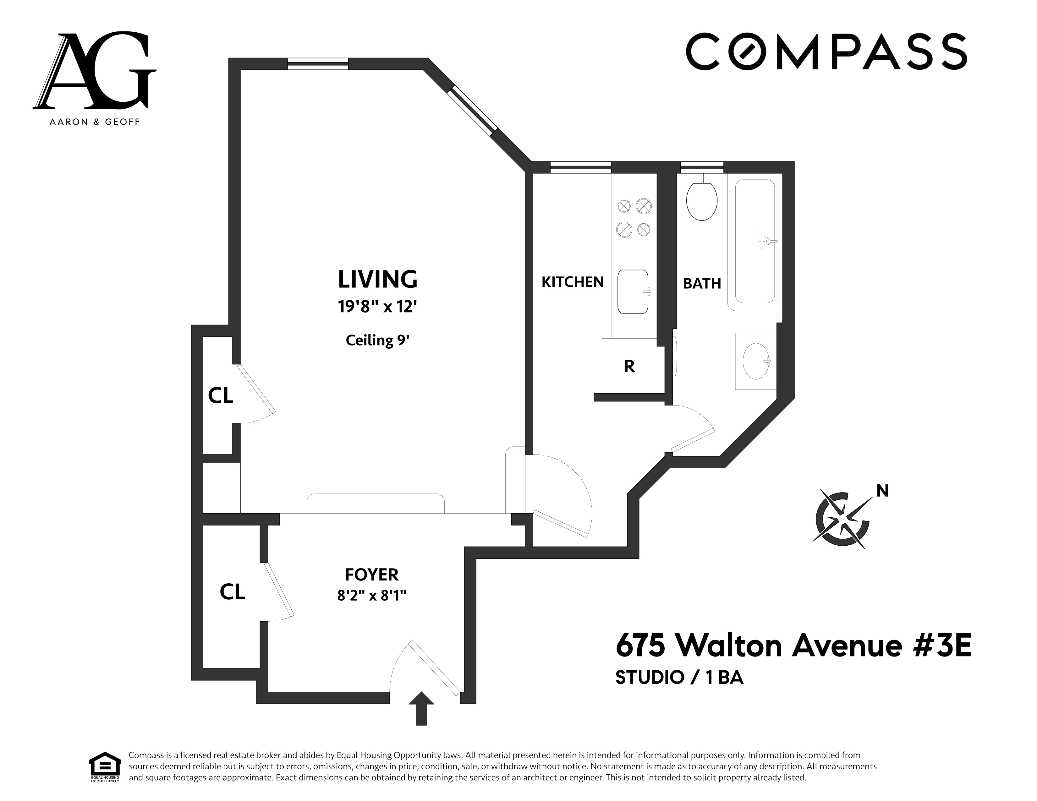 Floorplan for 675 Walton Avenue, 3E