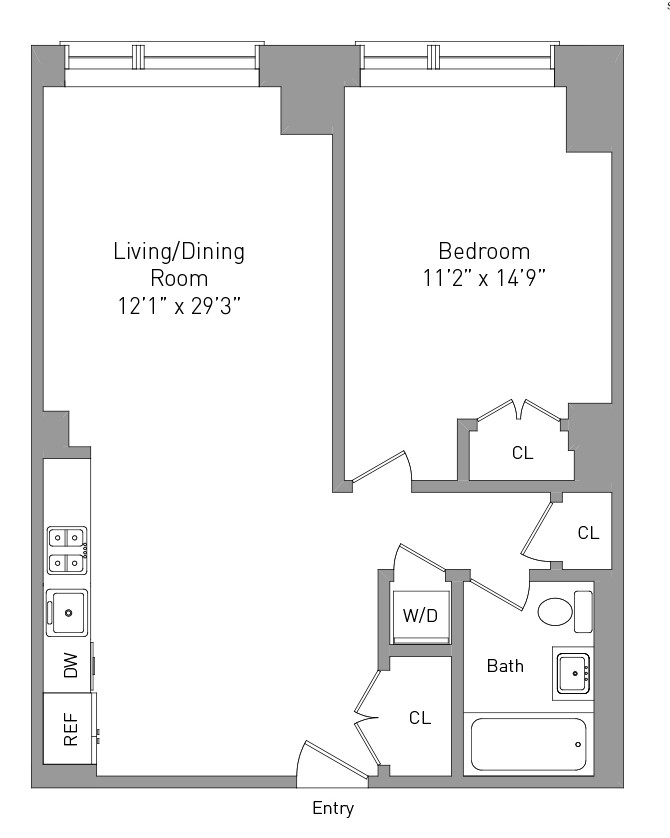 Floorplan for 540 West 28th Street, 7C