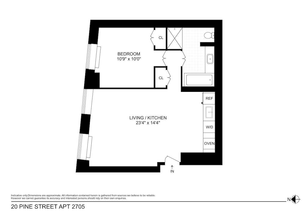 Floorplan for 20 Pine Street, 2705