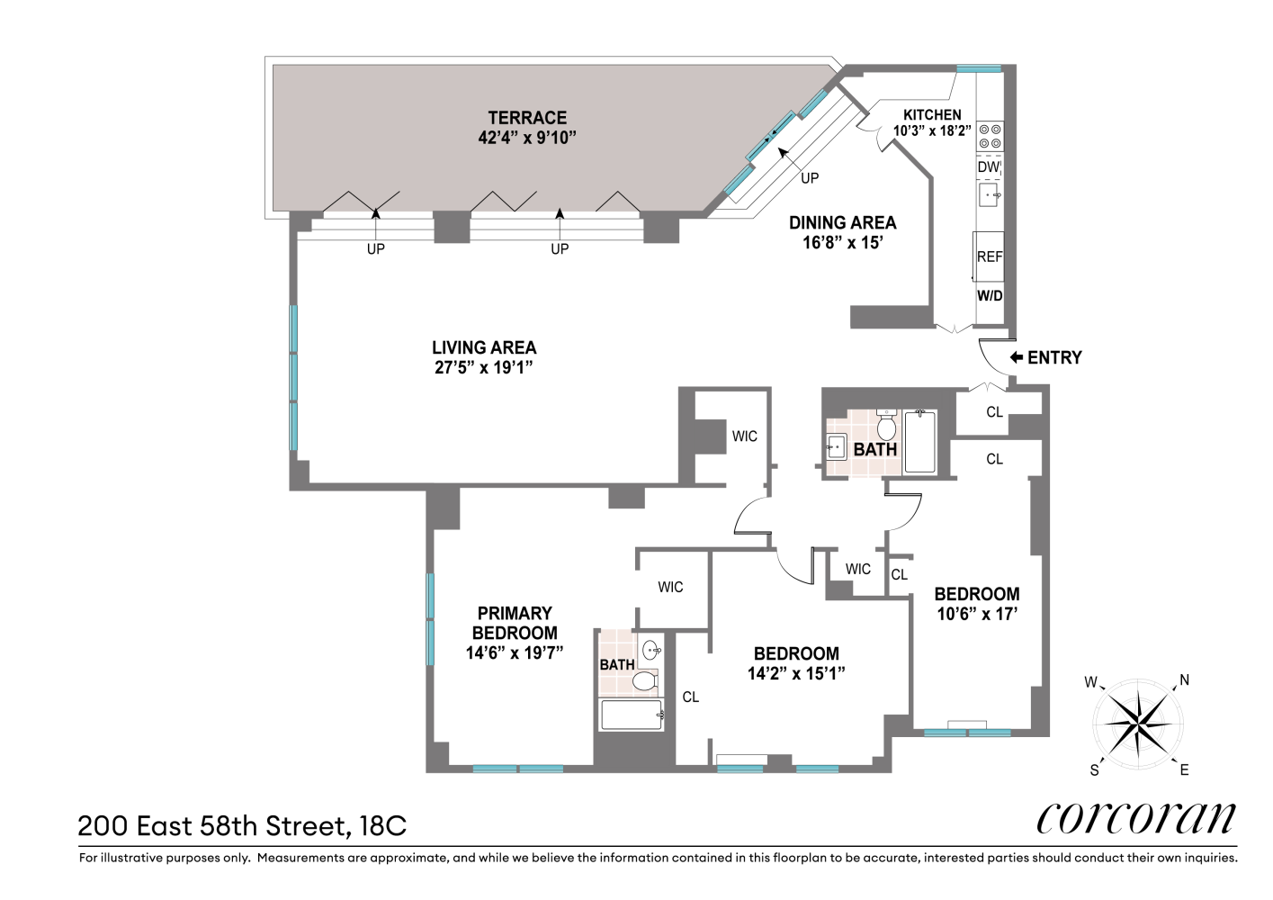 Floorplan for 200 East 58th Street, 18C