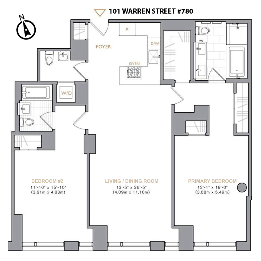 Floorplan for 101 Warren Street, 780