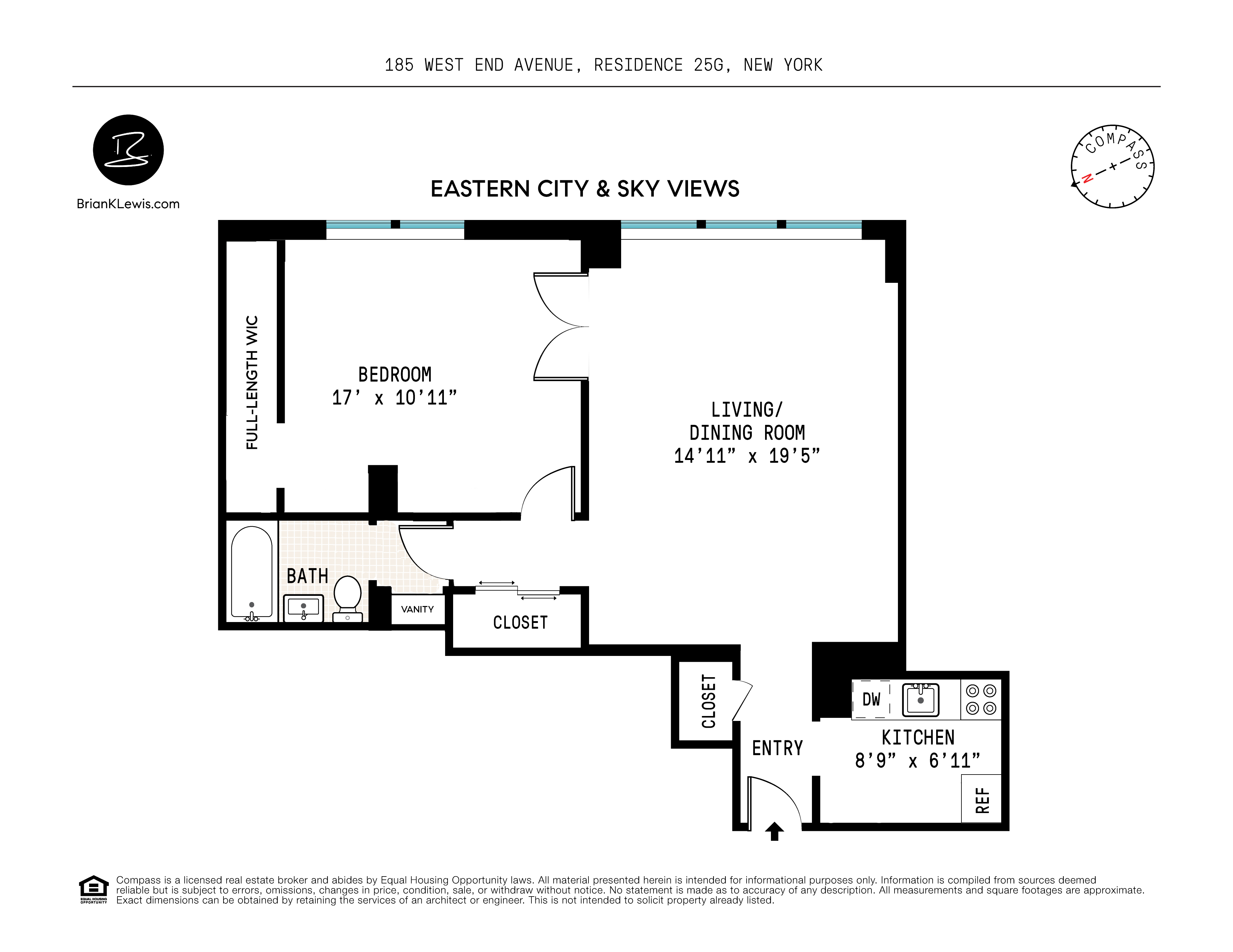 Floorplan for 185 West End Avenue, 25G