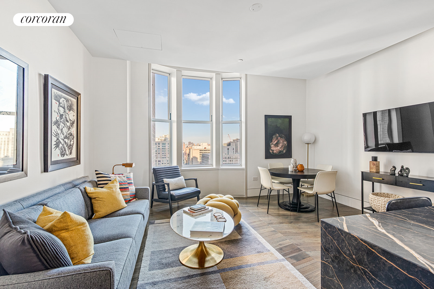 49 Chambers Street 15H, Tribeca, Downtown, NYC - 2 Bedrooms  
2 Bathrooms  
4 Rooms - 