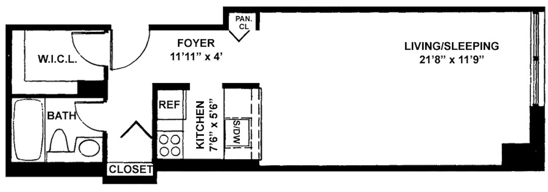 Floorplan for 350 West 50th Street, 4S