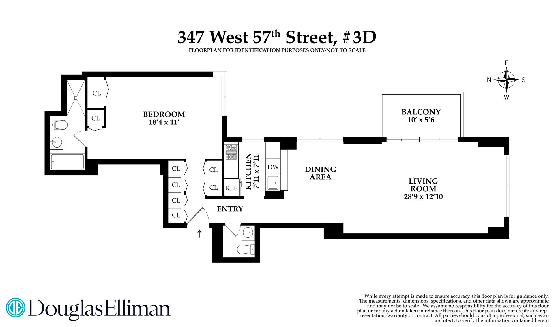 Floorplan for 347 West 57th Street, 3D