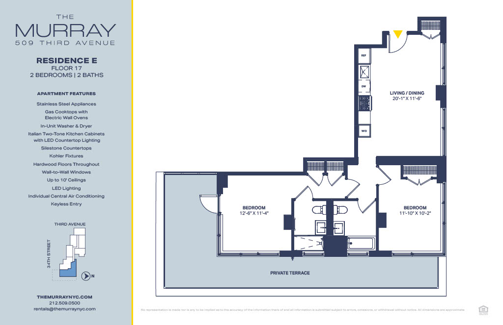 Floorplan for 509 3rd Avenue, 17E