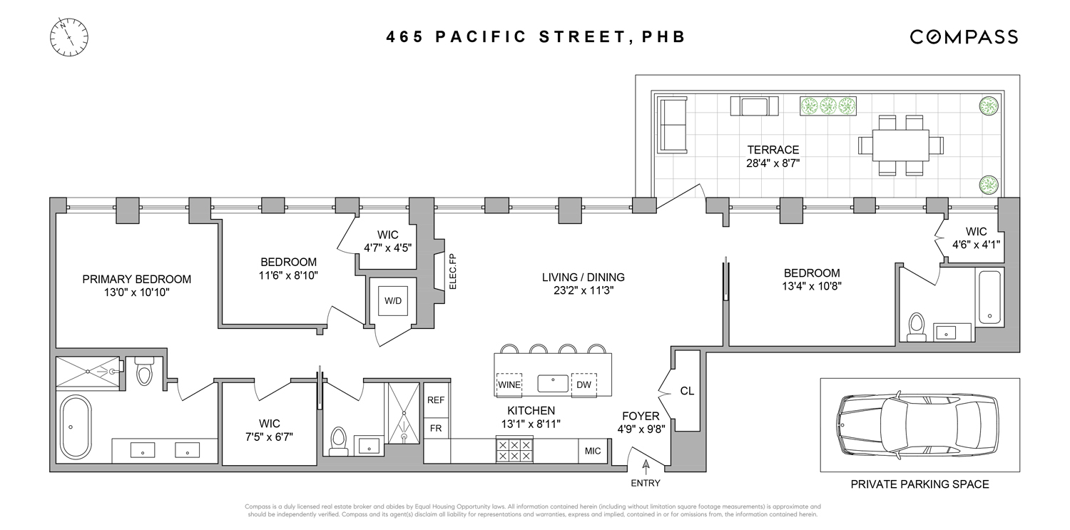 Floorplan for 465 Pacific Street, PHB