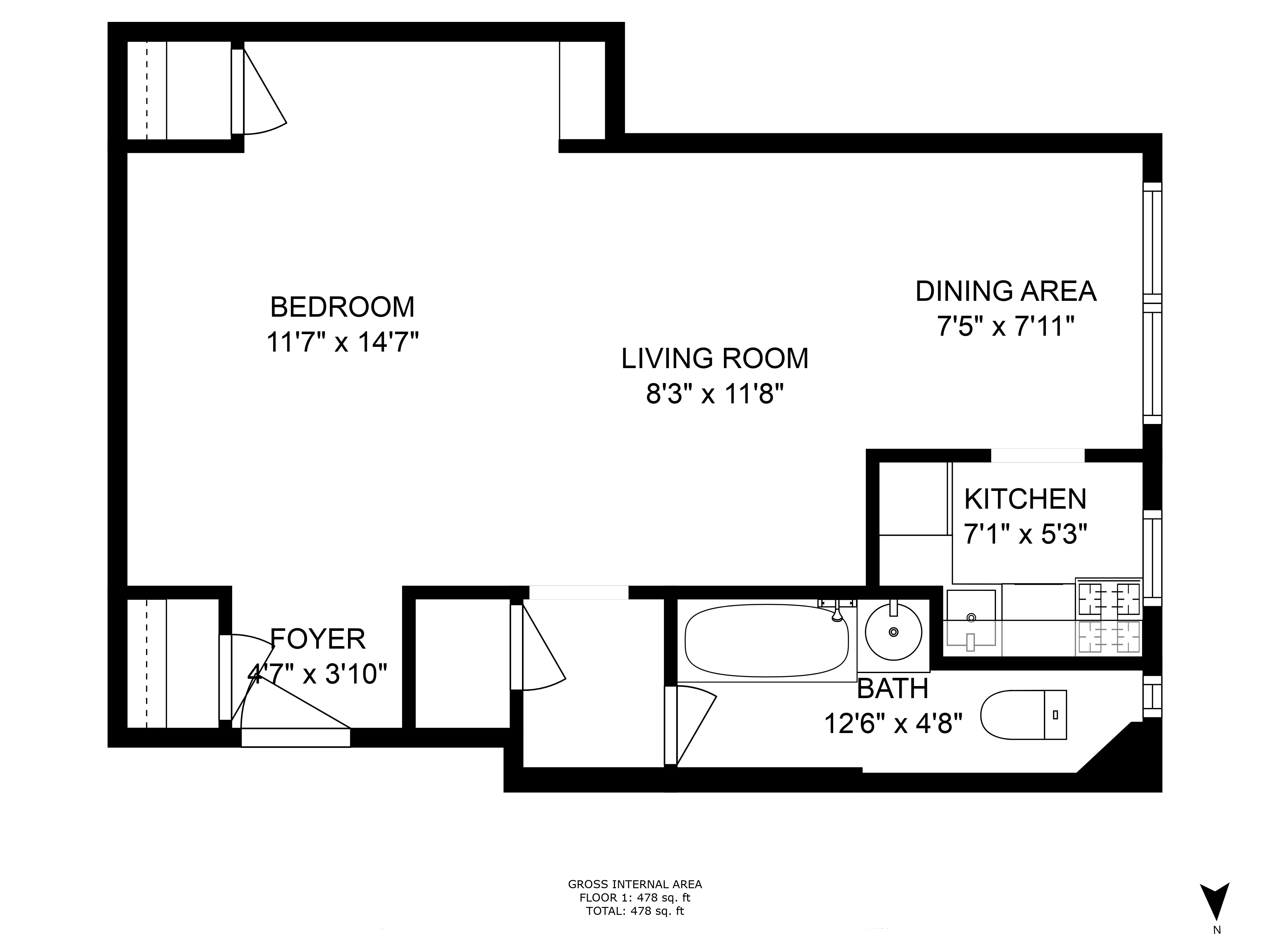 Floorplan for 425 Central Park, 3E