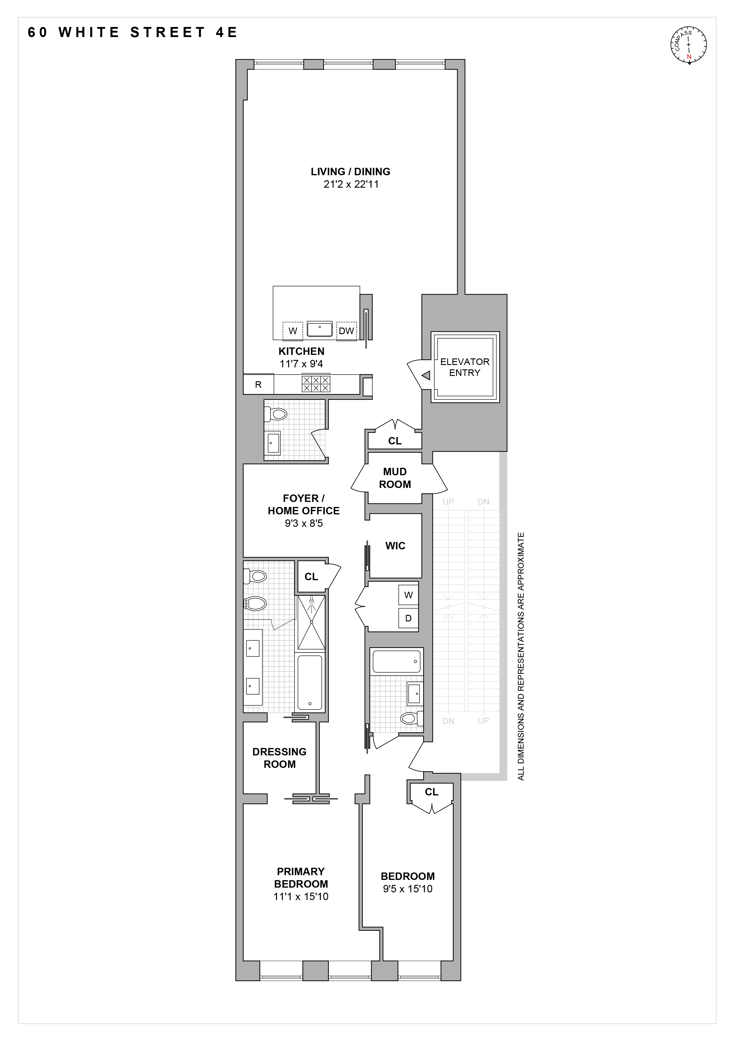Floorplan for 60 White Street, 4E
