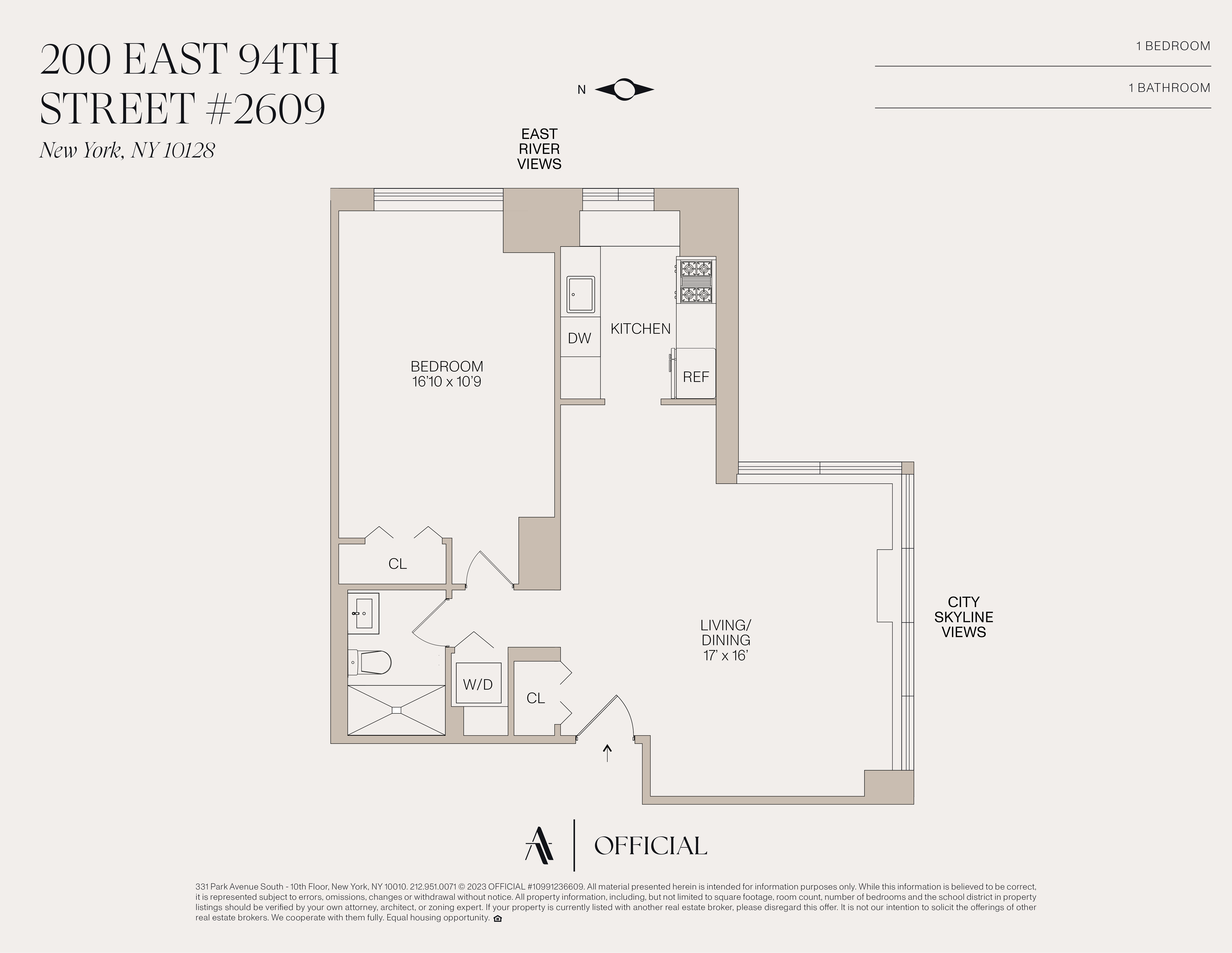 Floorplan for 200 East 94th Street, 2609