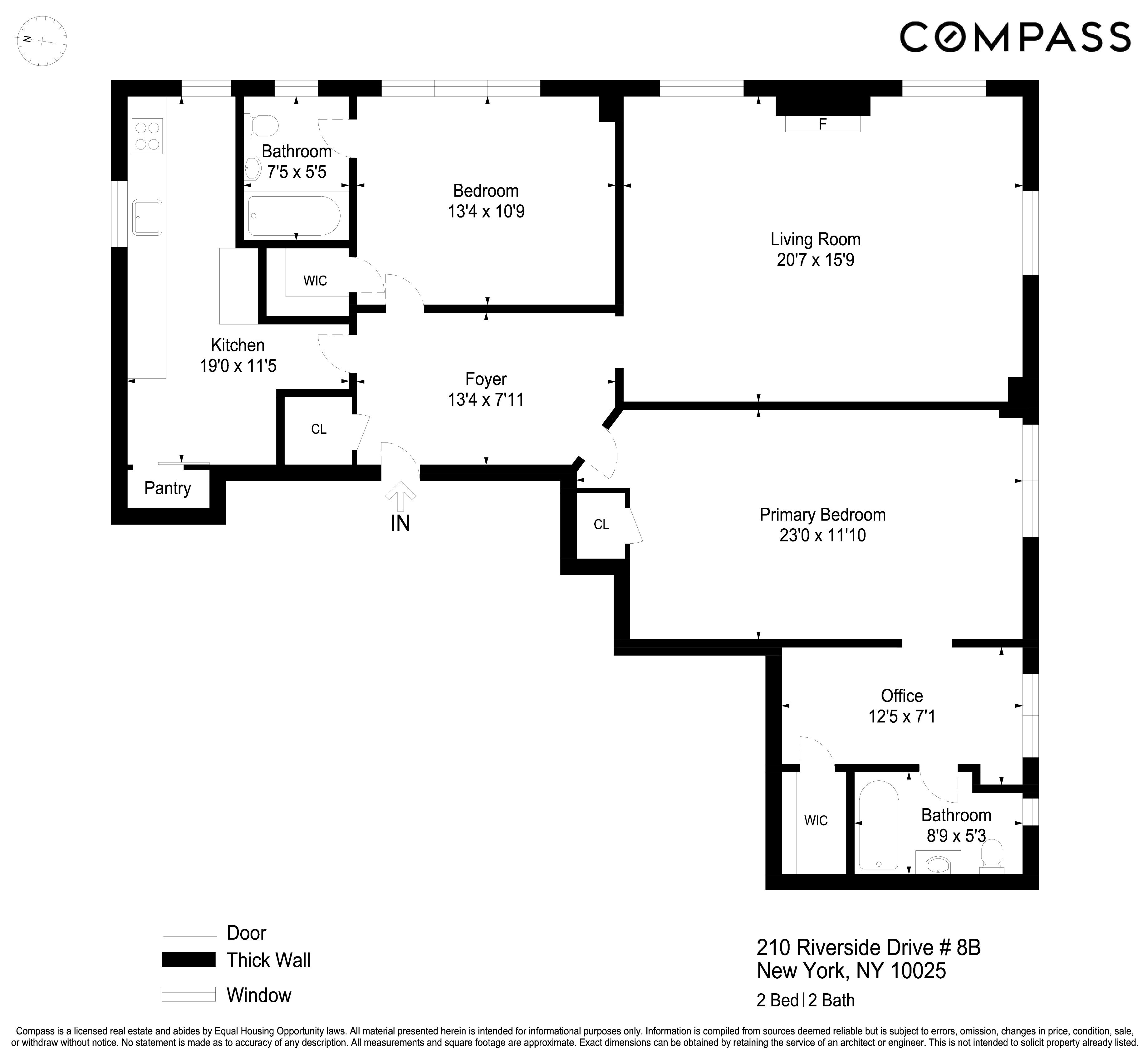 Floorplan for 210 Riverside Drive, 8B