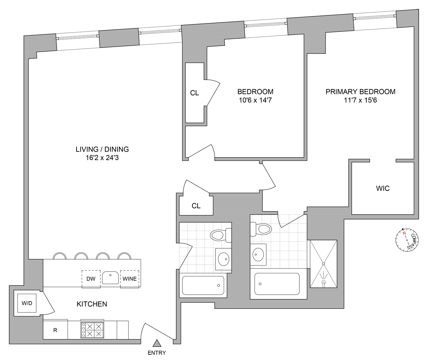 Floorplan for 110 Livingston Street, 8E